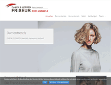 Tablet Screenshot of friseursalon-jentzsch.de
